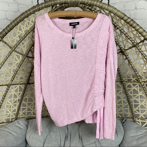 Express Marled Asymmetrical Pullover Sweater - Picture 2 of 6